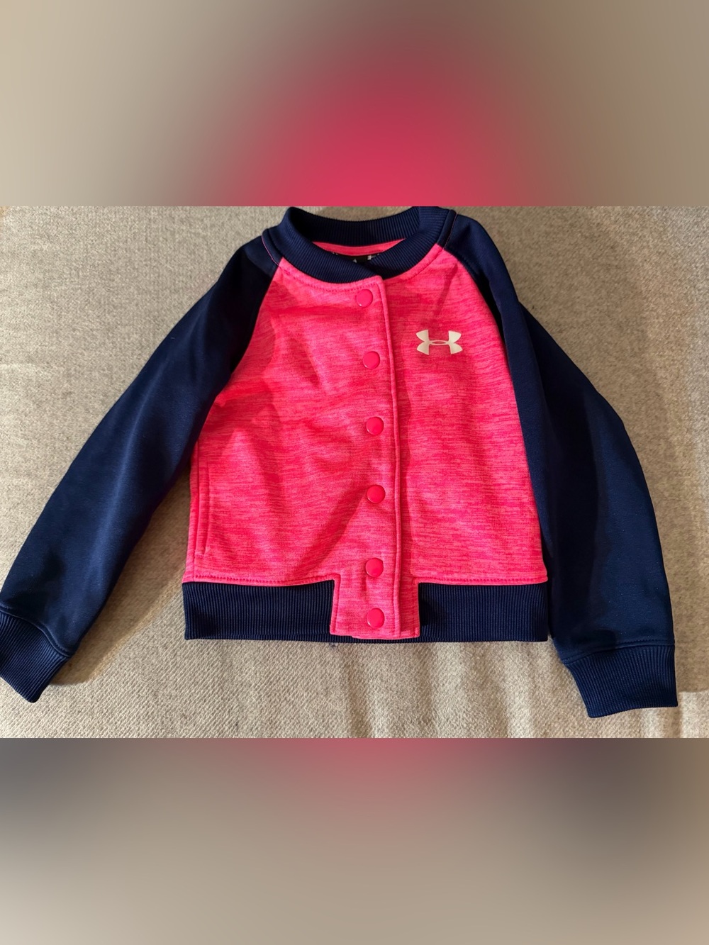 Under Armour Hot Pink & Navy Girls Jacket